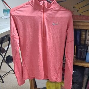 Nike Women's Coral Half-Zip Sweatshirt